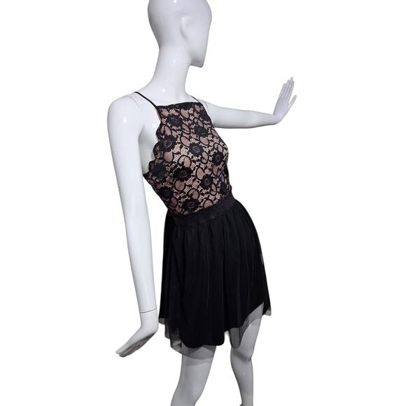 Speechless Whimsigoth Junior XL Blk Lace Tulle Fairygoth Witchy Party Dress - Picture 6 of 13